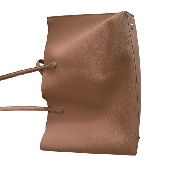 Quince Italian Leather Triple Compartment Shopper Tote- Cappuccino - Picture 2 of 13